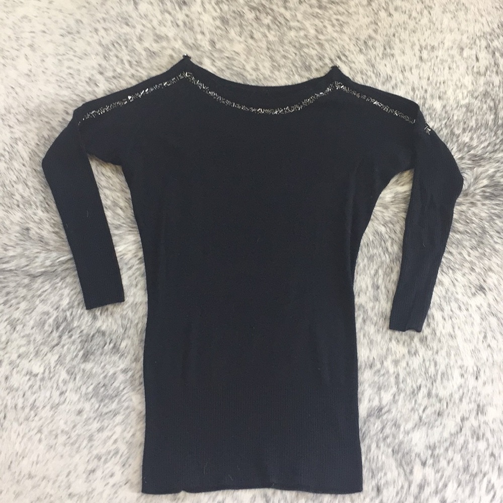 BCBG Cold Shoulder Sweater